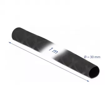 Termosarūkošā caurule DeLOCK 19596 X-raksta neslīdoša 1 m x 30 mm melna
