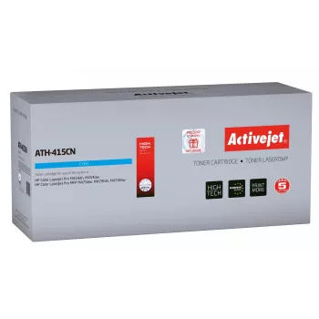 Activejet ATH-415CN Toner (HP 415A W2031A aizstājējs; Supreme; 2100 lpp; zils) ar mikroshēmu
