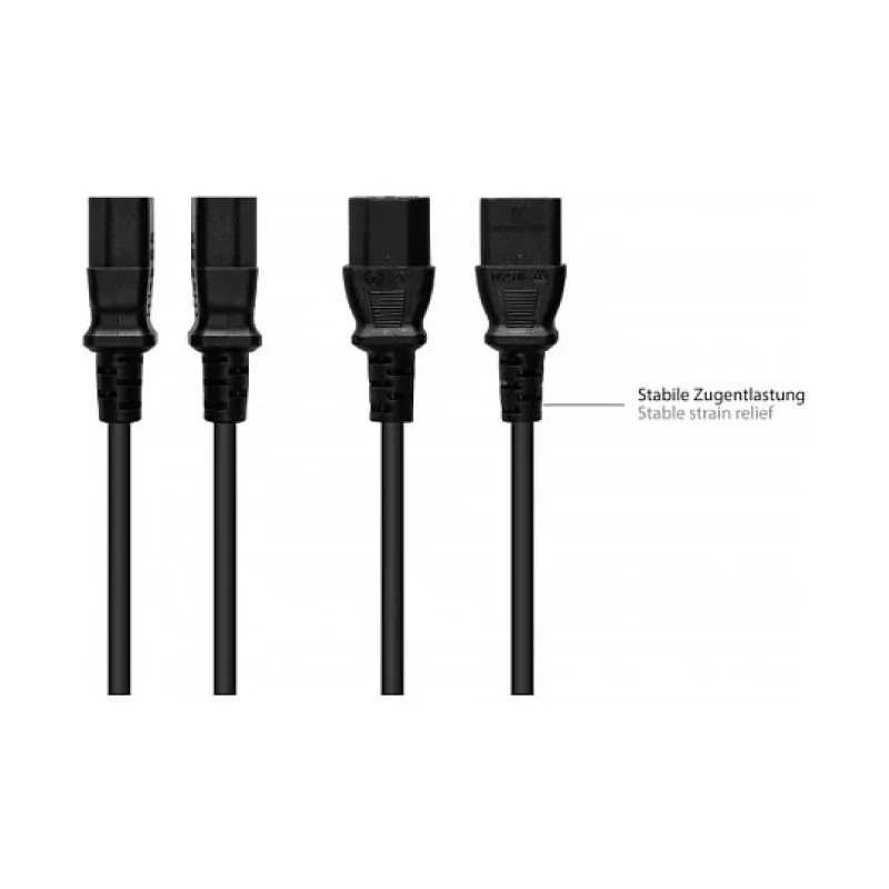 Good Connections iezemēts spraudnis uz C13 melns 3m