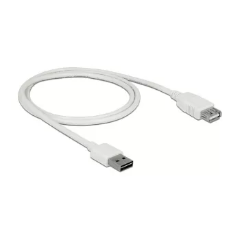 USB kabelis DeLOCK 85199 USB 2.0 1m USB A Balts