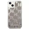 Karl Lagerfeld KLHCP14MLMNMS cietais maciņš iPhone 14 Plus 6.7 sudrabs / sudrabs Liquid Glitter Monogram
