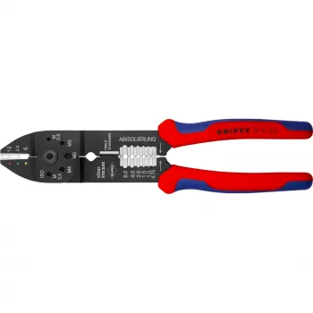 Knipex 97 21 215 kabeļu presēšanas knaibles, melna, zila, sarkana