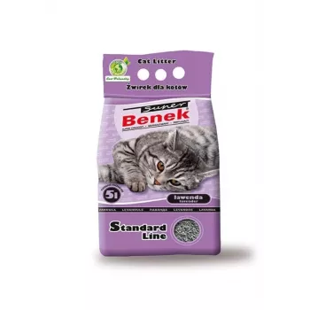 Kaķu pakaiši Super Benek Certech Standard Lavender, 5 L, bentonīta granulas, ātri uzsūcoši