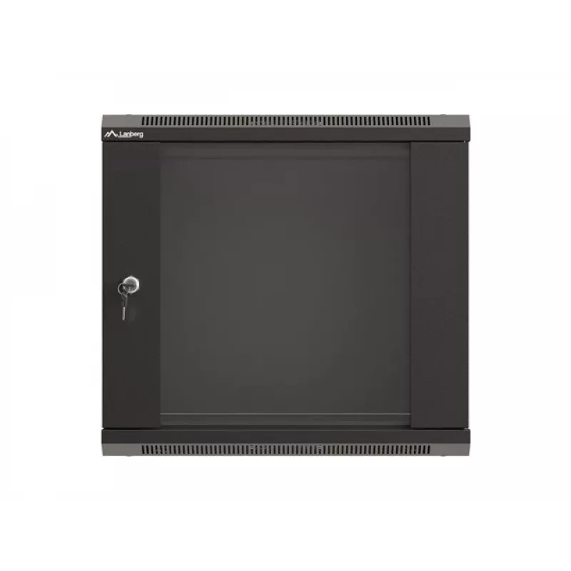 Pie sienas montējams tīkla skapis LANBERG WF03-5309-10B, 9U, 500×350×540 mm, max slodze 60 kg, melns