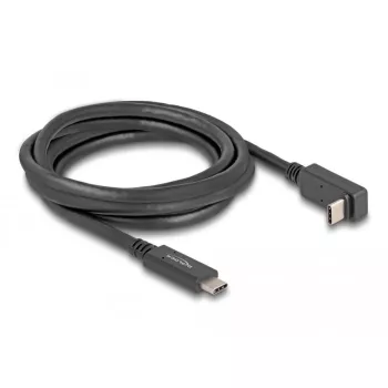 DeLOCK USB kabelis USB Type-C vīrišķais uz USB Type-C vīrišķais leņķveida 2m 5Gbps 4K PD 60W