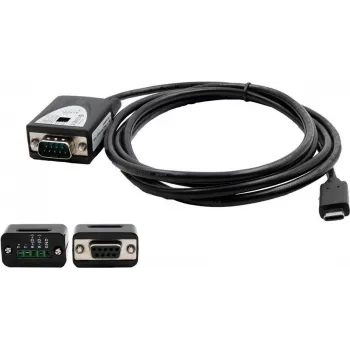 USB 2.0 Type-C uz RS-422/485 seriālais kabelis Exsys EX-2346IS ar FTDI mikroshēmu un pārsprieguma aizsardzību