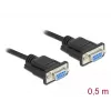 Seriālais kabelis DeLOCK 86614 Melns 0.5m RS-232