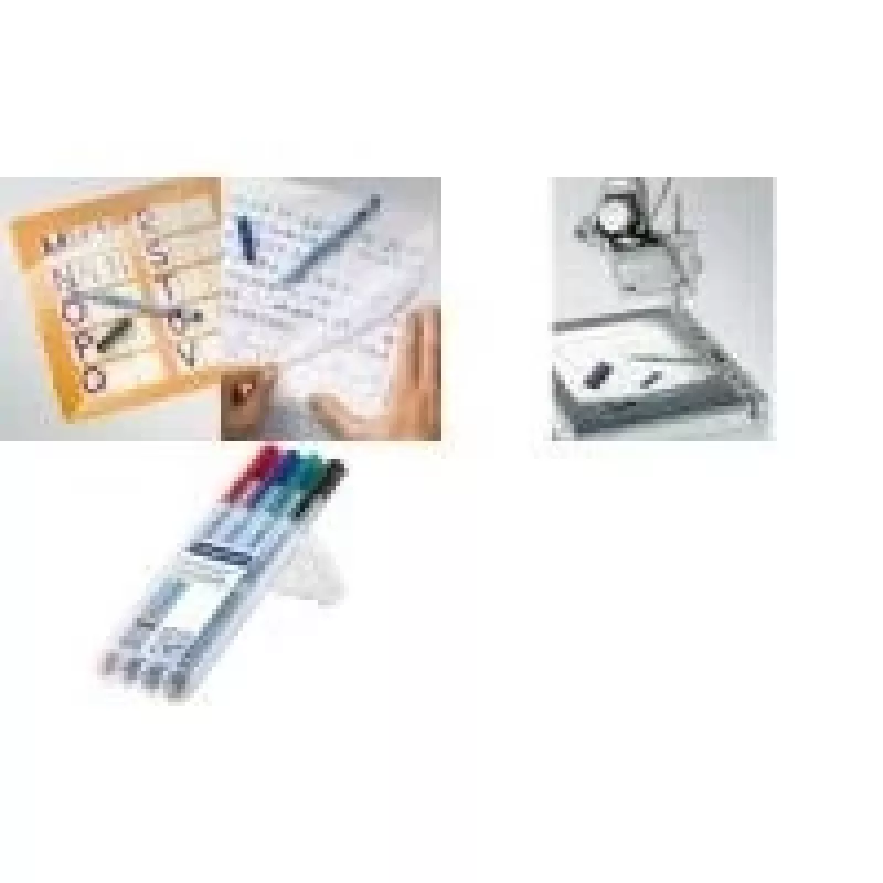 Marķieris Staedtler Lumocolor labojams M 4 gab. Melns Zils Zaļš Sarkans