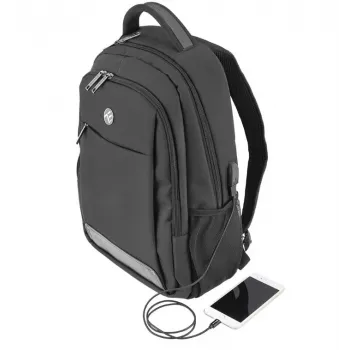 Mugursoma klēpjdatoram Tellur Companion 15.6 collas ar USB portu, Melna