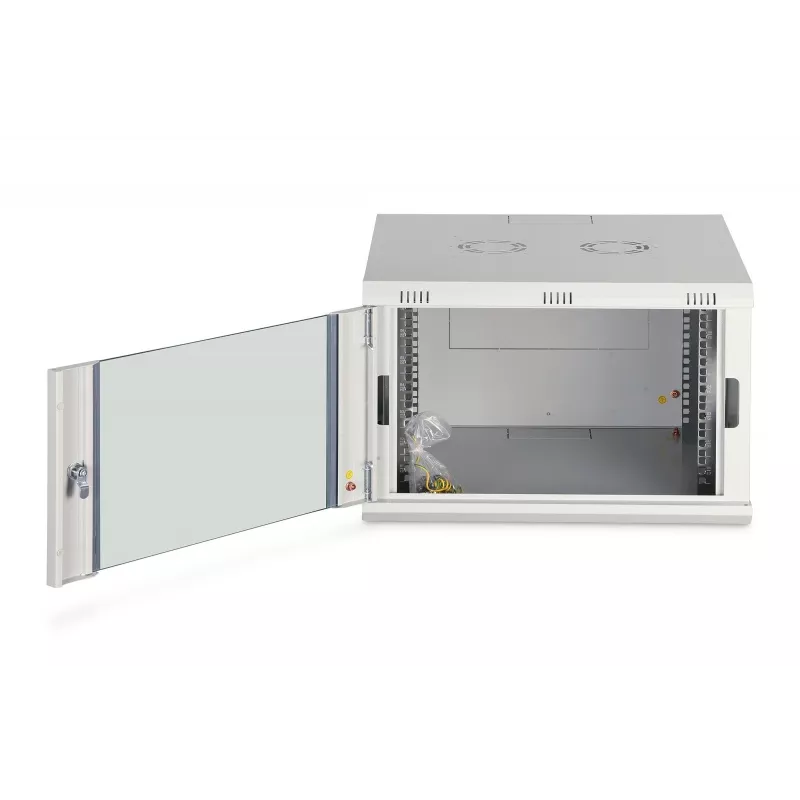 Sienas stiprinājuma skapis DIGITUS Dynamic‑N 7U 19 collu 600x600 mm, neizmontēts, IP20, atslēgas slēdzene