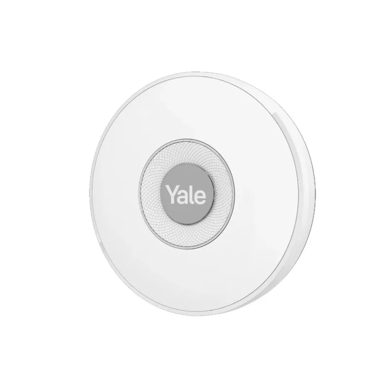 Yale iekštelpu sirēna, bezvadu, pelēka, balta