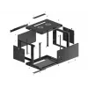 Pie sienas montējams skapis Lanberg WF01-6406-00B
