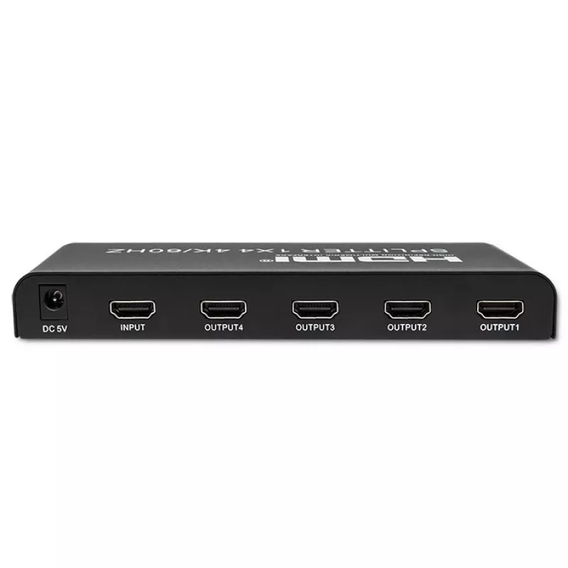 Qoltec 51799 Aktīvs HDMI sadalītājs 4 x HDMI 4K x 2K | 6Gb/s | 60Hz