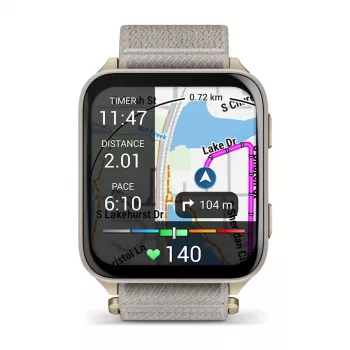 Viedpulkstenis GARMIN Venu X1 — 5,08 cm (2 colli) AMOLED 448×486 px, Skārienekrāns, Wi‑Fi, GPS, Neilona siksniņa, 34 g