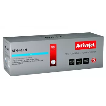 Activejet ATH-411N Tonera kasetne (HP 305A CE411A aizstājējs; Supreme; 2600 lpp.; ciāna)