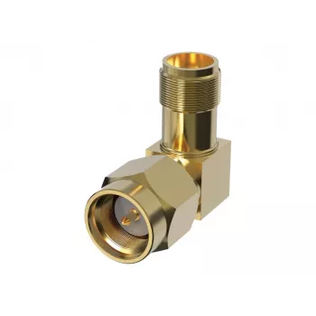 Pārejas savienotājs AXIS 02470-021 zelts 90° leņķī