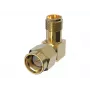 Pārejas savienotājs AXIS 02470-021 zelts 90° leņķī