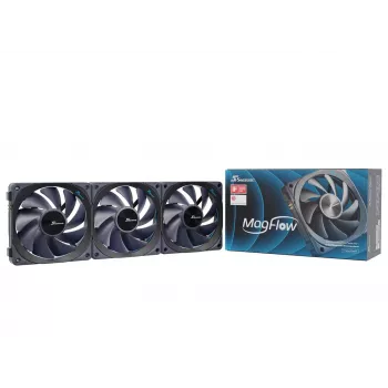 Seasonic MagFlow 1-Fan Kit datora korpusa ventilators 12 cm Melns 1 gab.