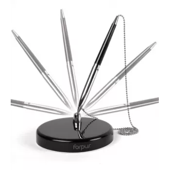 Pildspalva FORPUS 0.7mm, Melna, ar ķēdi 1207-009