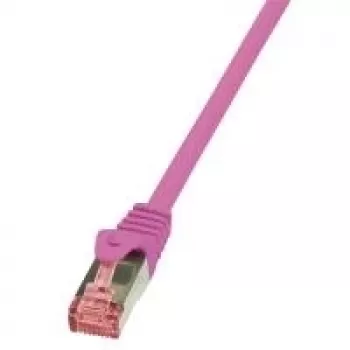 Logilink PrimeLine - Patch-Cable - RJ-45 (vīriešu) - RJ-45 (vīriešu) - 1 m - SFTP, PiMF - CAT 6 - gluds, bez halogēna - rozā (CQ2039S)