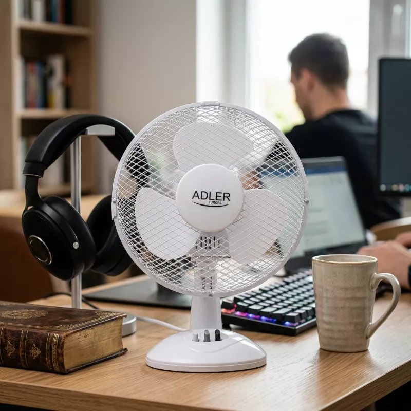 Adler AD 7302 Galda Ventilators Balts 23 cm