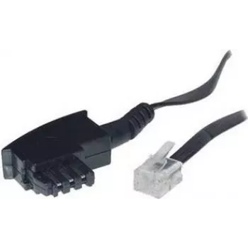 ShiverPeaks S/CONN 10m TAE-F – RJ11 kabelis, melns caurspīdīgs