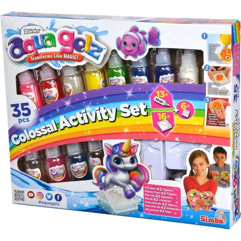 Ūdens bāzes gēls radošai rotaļai SIMBA Crafts Simba Aqua Gelz Colossal Set 106322566