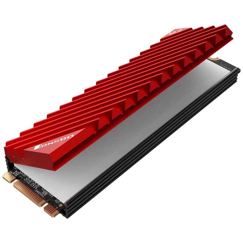 Dzesēšanas radiators Jonsbo M.2-3 RED melns sarkans 24.4mm 73mm 9.6mm