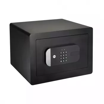 Brīvi stāvošs seifs Yale YSS/250/EB1 — elektroniskā un atslēgas bloķēšana, melns, 250×300×350 mm
