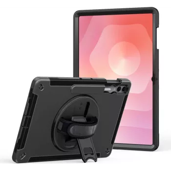 Aizsargmaciņa ar kājiņu un rokas siksnu jt berlin Samsung Galaxy Tab S11 Ultra — melna