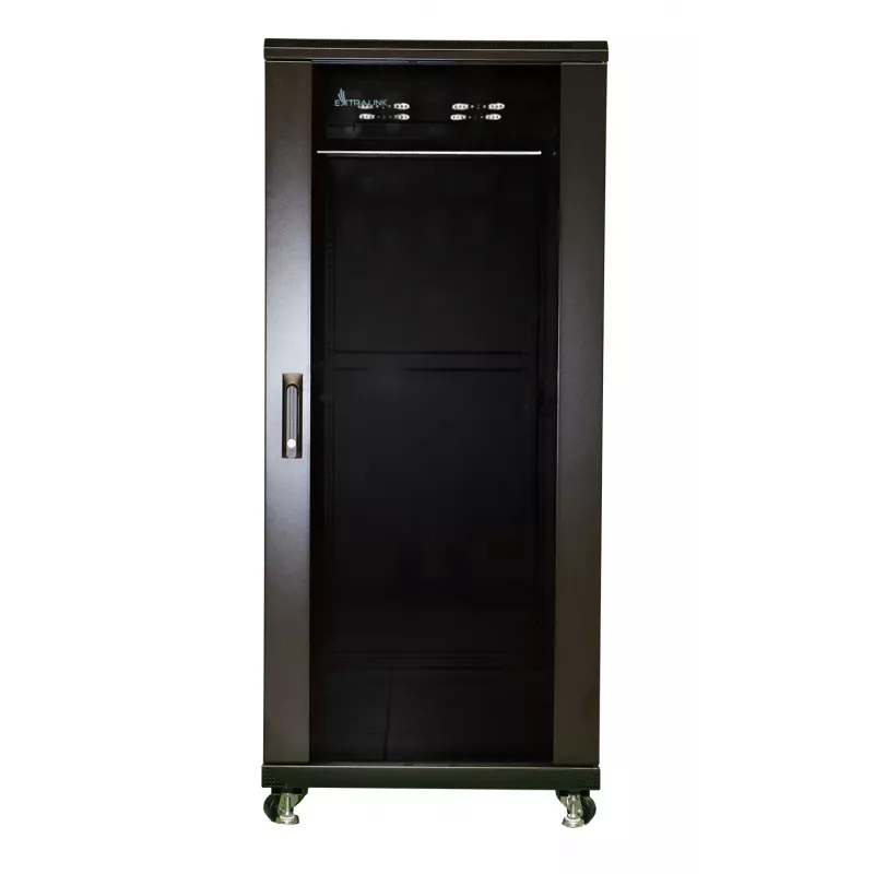 Brīvi stāvošs statīvs Extralink Rackmount skapis 27U 800x800 Melns 600 kg ietilpība