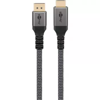 Goobay 65268 Video kabeļa adapteris 1 m DisplayPort–HDMI pelēks (65268)