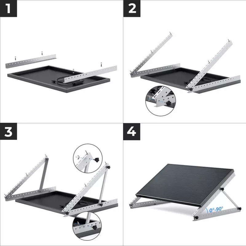 Montāžas komplekts EcoFlow AA-FRAME-28IN brīvstāvošs sudraba
