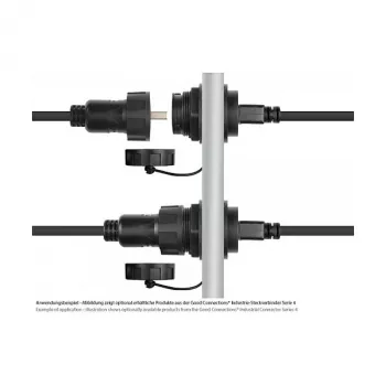 Good Connections Industrial Plug S4 USB 2.0 kabelis, USB-A uz Mini-USB, 1 m (IC04-U202)