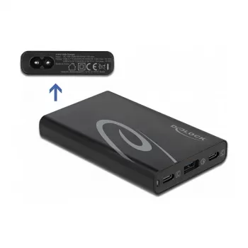 DELOCK USB lādētājs 2 x USB Type-C PD 3.0 + 1 x USB Type-A, 60 W