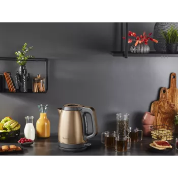 Elektriskā tējkanna Tefal 1.7 L 2400 W melna/varš