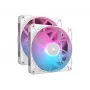 Corsair iCUE LINK RX140 RGB korpusa ventilatoru Twin sākuma komplekts, PWM, 140 mm, 2 gab., balts