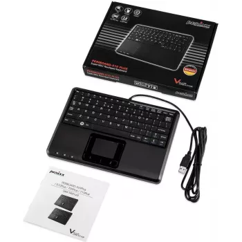 Perixx PERIBOARD-510H Plus USB tastatūra spāņu melna (PERIBOARD-510 H PLUS ES)