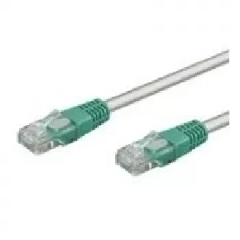 Wentronic Goobay CAT 5e Krustojuma vada kabelis, U/UTP, Pelēks, Zaļš, Pelēk-Zaļš, 0.25 m - CCA Vara maisījums (68609)