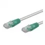 Wentronic Goobay CAT 5e Krustojuma vada kabelis, U/UTP, Pelēks, Zaļš, Pelēk-Zaļš, 0.25 m - CCA Vara maisījums (68609)
