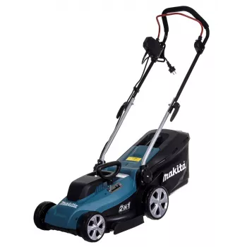 Makita ELM3320 zāles pļāvējs, aizmugures pļāvējs, melns/tirkīzs, AC