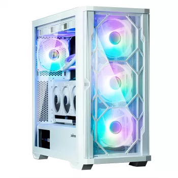 Korpus Zalman Z10 DUO ATX ZM-IF120 x4 Balts