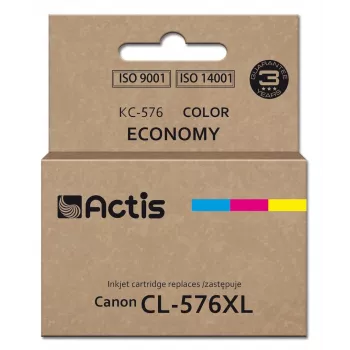 ACTIS KC-576 saderīga kasetne Canon printeriem — Zila, Sarkana, Dzeltena, 15 ml, Standarta ražība