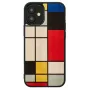 Man and Wood telefona maciņš iPhone 12 mini — koka aizmugure, melns rāmis