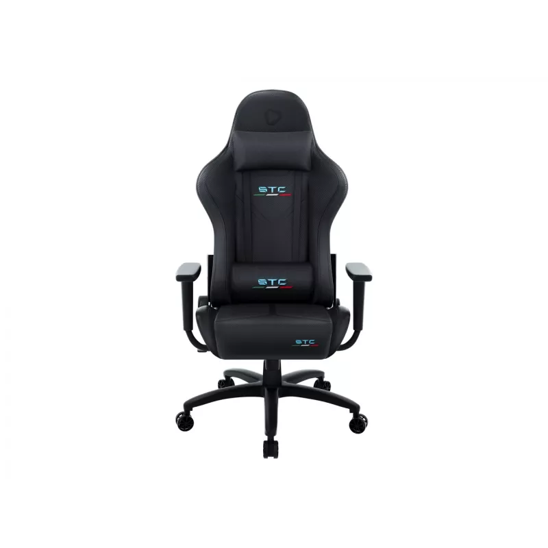 Spēļu krēsls Onex STC Tribute Hardcore Black — ergonomisks sēdeklis datoram un konsolēm, regulējams augstums un atzveltnes slīpums