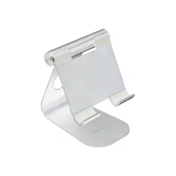 TERRATEC iTab M - Alumīnija statīvs viedtālrunim un planšetdatoram - Sudraba krāsa - Ekrāna izmērs: 8,8-25 cm (3,5-10 inch) - Galda statīvs (219728)