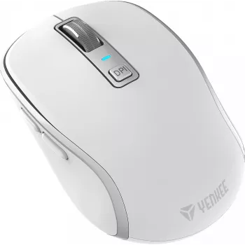 Yenkee YMS 2085WH NOBLE Bezvadu pele DUAL WiFi+Bluetooth, uzlādējama, 5 pogas