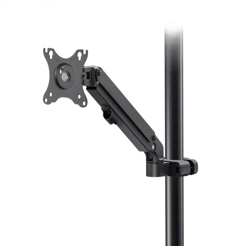 Monitora stiprinājums caurulei/stabam 28-60mm Maclean, 17-27'', 7kg max, gāzes atspere, MC-459