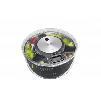 Salātu žāvētājs GEFU Speedwing 28150 — 5 L caurspīdīga bļoda, pogas vadība, plastmasas korpuss