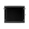 Sienas stiprinājuma 19 inch skapis 9U 600x600 mm melns ar perforētām durvīm